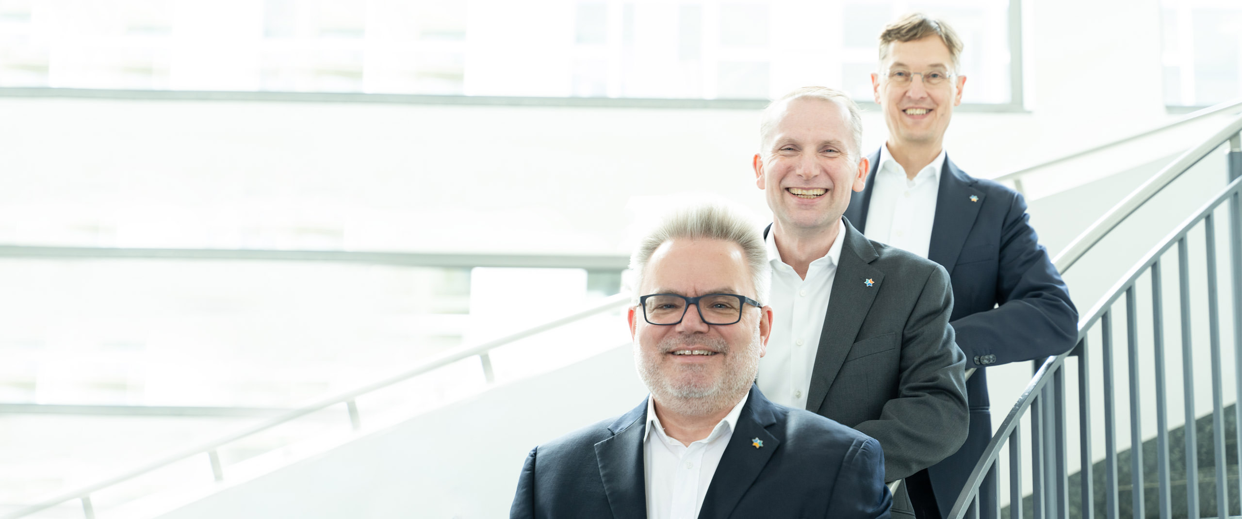 LEFT TO RIGHT: TIMETOACT GROUP's co-CEOs Felix Binsack and Hermann Ballé with CFO Frank Fuchs.